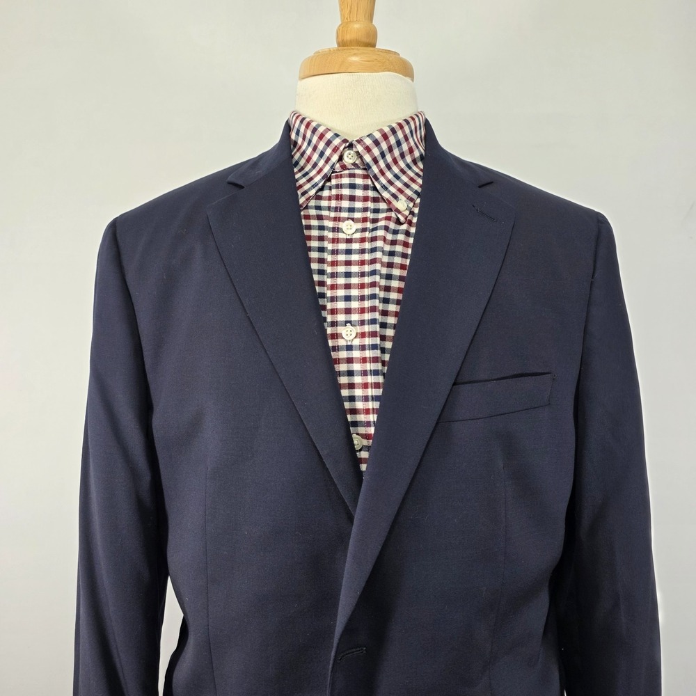 Hart Schaffner Marx Men's Sport Coat Blazer Two‎ Button Deep Navy Wool Size 42R - Picture 4 of 10